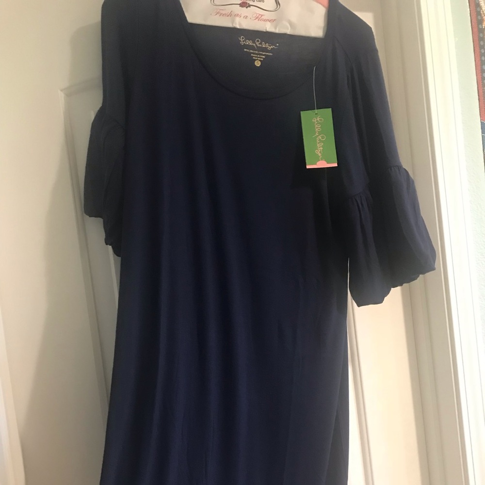 Lilly pulitzer navy blue dress size small
